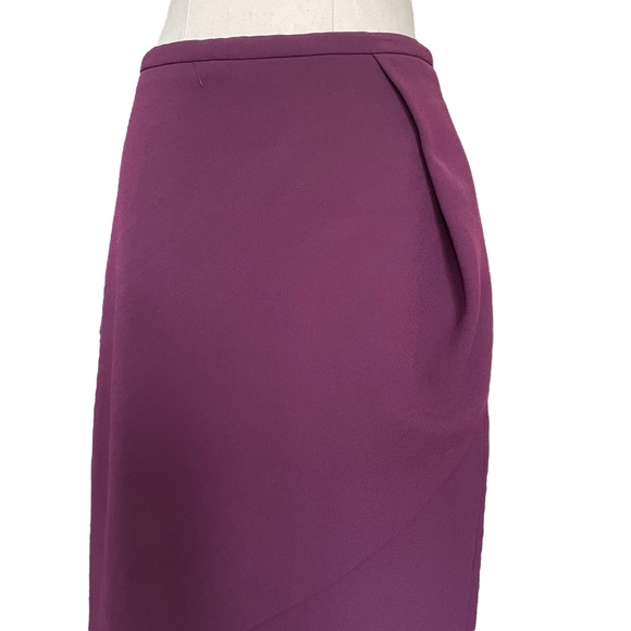 CAMILLA AND MARC Sz10 Plum asymmetrical fitted highwaised midi pencil skirt 🥇 - Picture 3 of 13